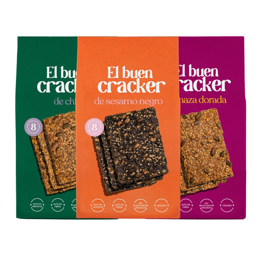 KETO CRACKERS - VARIEDADE 3-PACK