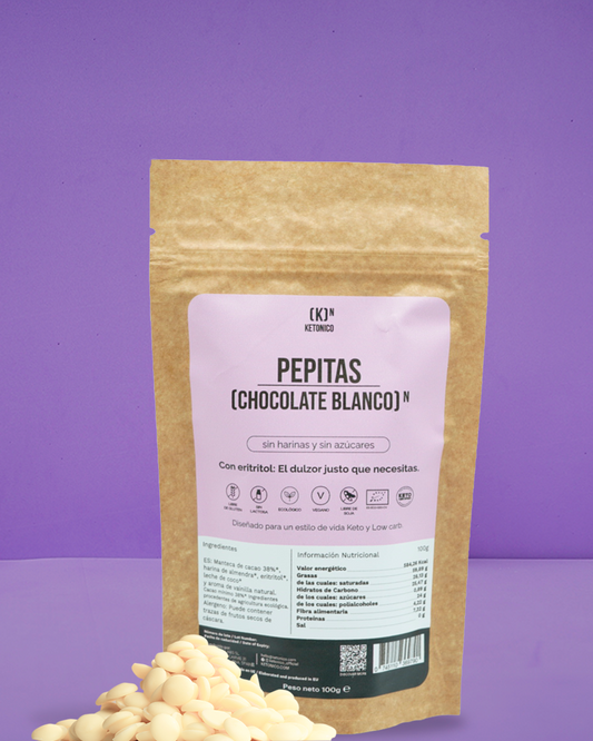 Zuckerfreie Keto-Nuggets aus weißer Schokolade