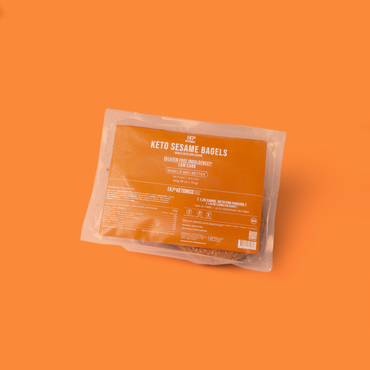 Bagel keto con semillas de sésamo sin gluten