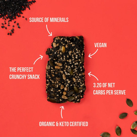 CRACKERS KETO - SÉSAMO NEGRO