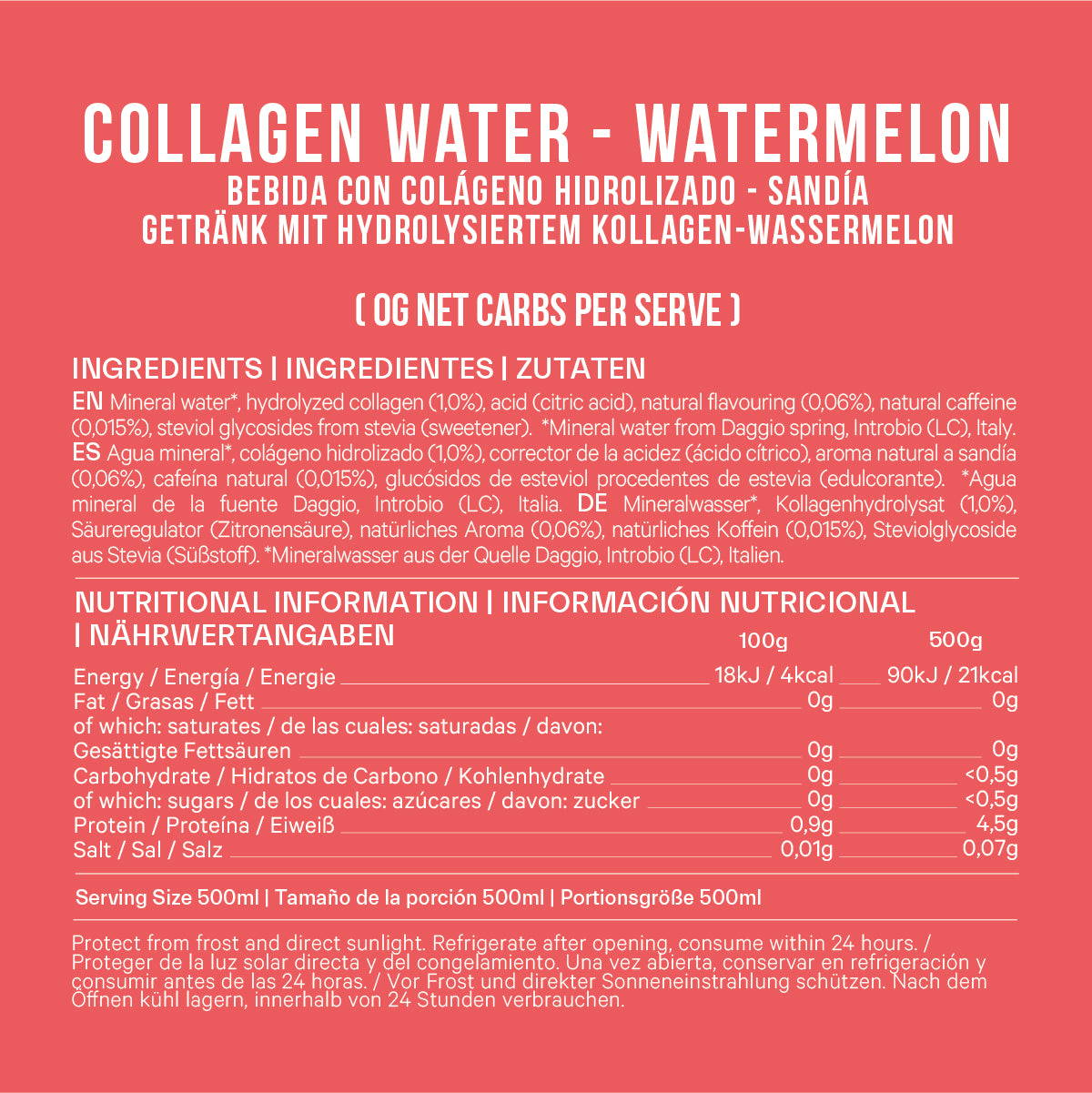 CAFFEINATED COLLAGEN WATER - WATERMELON